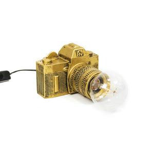 Gold Camera Lamp