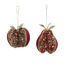 Glitter Sliced Apple & Pear Bauble