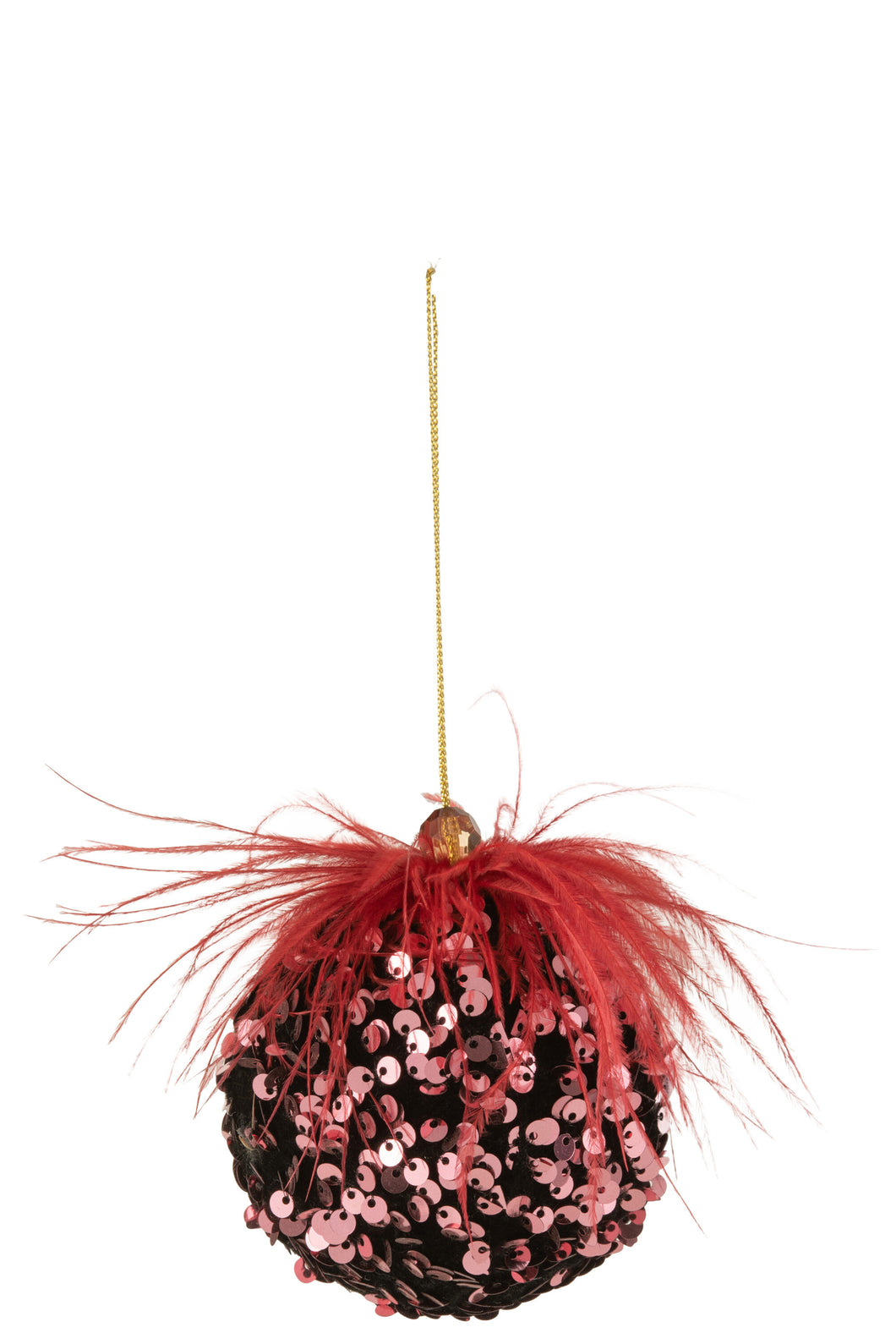 Sequin Bauble with Feathers