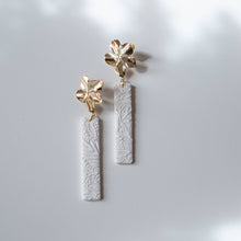 White Flower Pastel dangle earrings