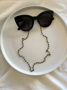 Sunglasses Chain - Black Beaded