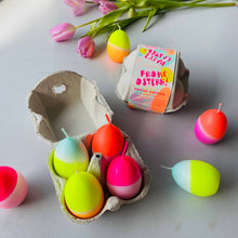 Neon Egg Candles Box of 4