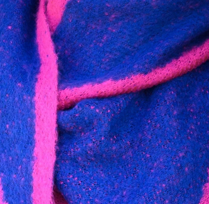 Blue with Pink Trim Scarf