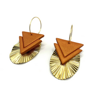 18K Gold Plated  Geometrical Statement earrings