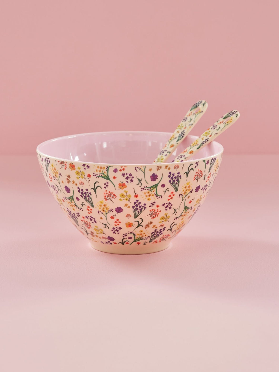 Melamine Salad Bowl - Wild Flowers Print