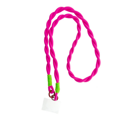 Phone Cord in Neon Pink and Green