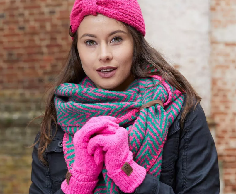 Green & Pink Scarf