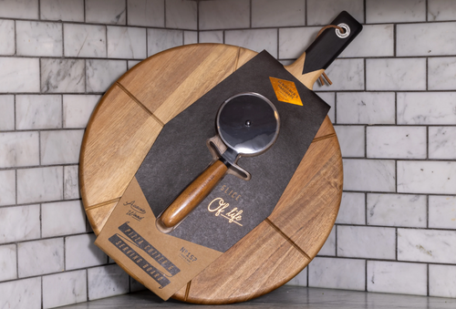 Pizza Cutter and Serving Board