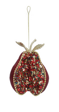 Glitter Sliced Apple & Pear Bauble