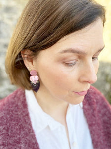Violet Heart Earrings