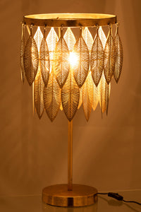 Metal Leaves Table Lamp