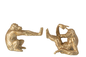 Golden Ape Bookends (Set of 2)