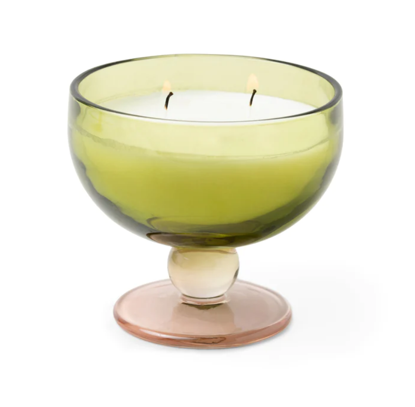 Aura Misted Lime glass candle waterford
