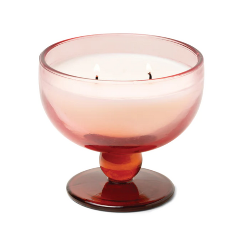 Saffron Rose Glass Goblet candle waterford