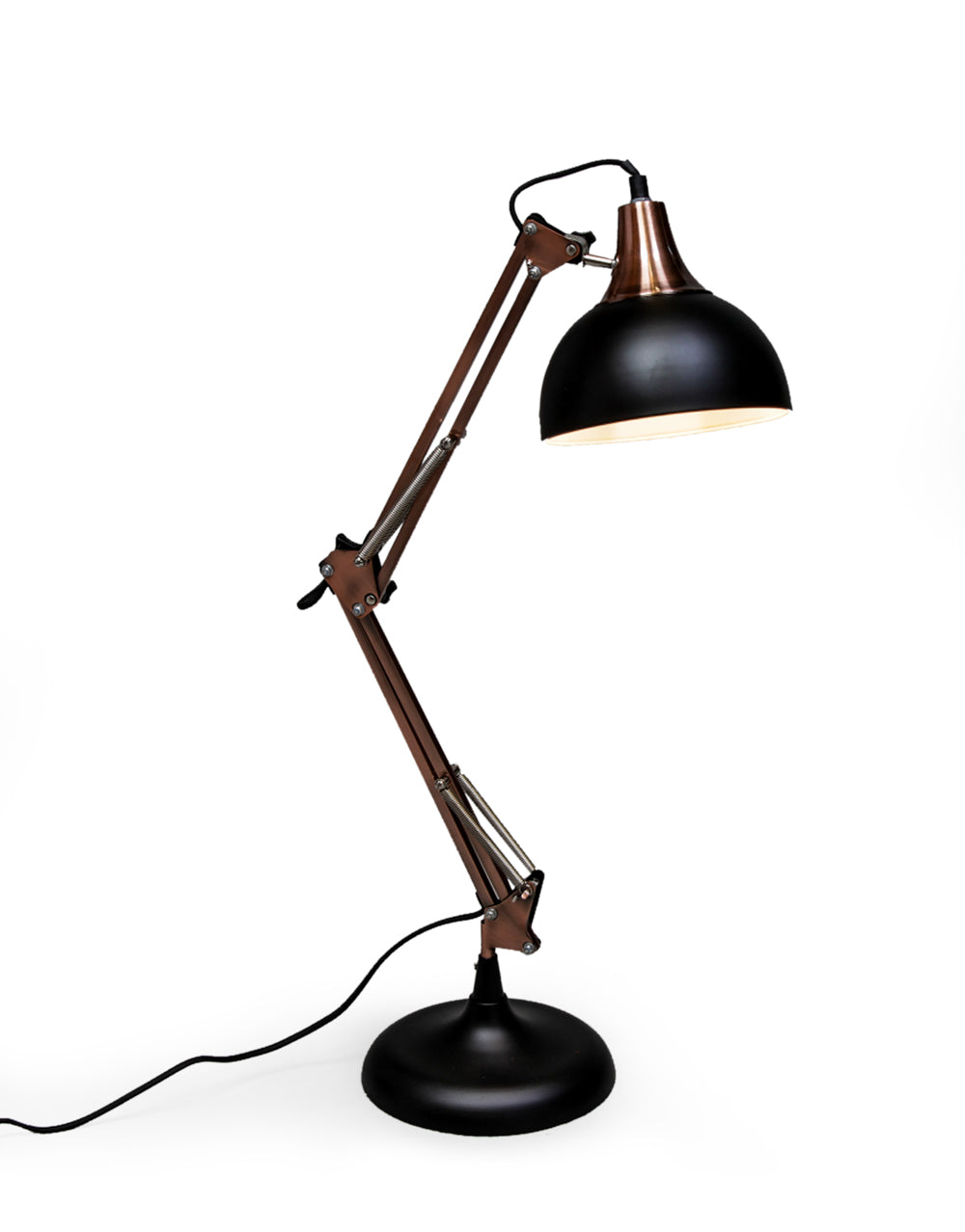 Matt Black and Vintage Copper Traditional Desk Lamp