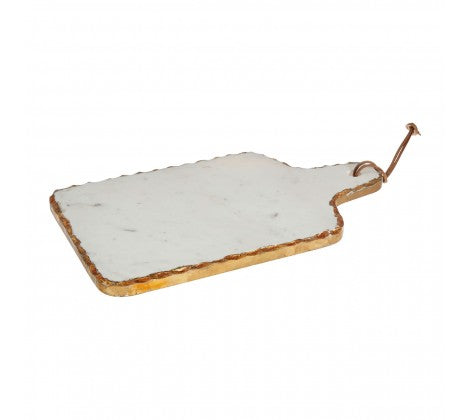 White Marble/Gold Cheese Board