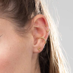 SP - Solder Dot Bead Single Ear Cuff
