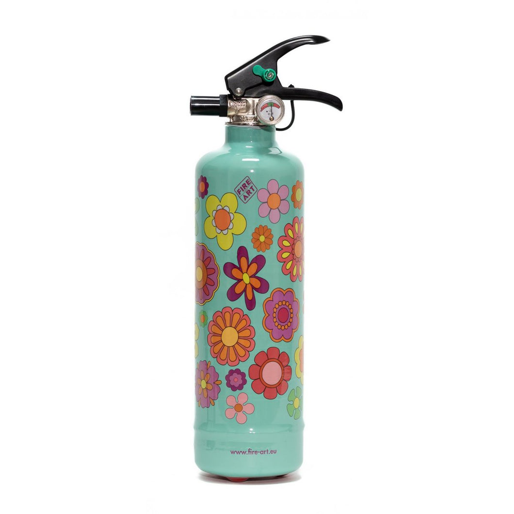 Flower Power Design Fire Extinguisher
