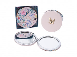 Pink Owl Compact Mirror