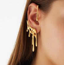 Single Gold Lava Earring and Cuff