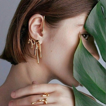 Single Gold Lava Earring and Cuff