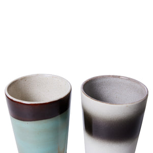 HKliving® - 70's latte mugs set of 2