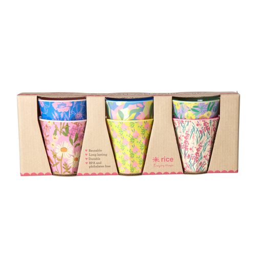 Set of 6 Melamine Cups