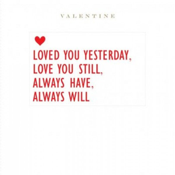SOH Valentine's Day - Loved you Yesterday