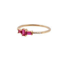 Chérie Goldplated Ring Cross Pink Clear