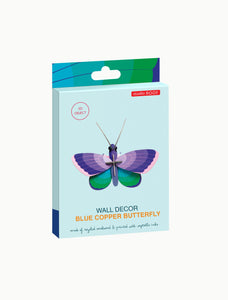 Blue Copper Butterfly Wall Decoration