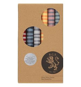 Striped Candle Mixed pack of 6