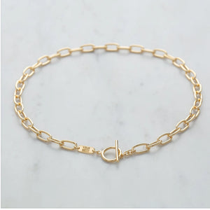 SP Oval Chain Choker with T-Bar Clasp