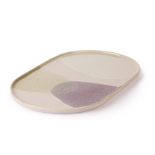 HKLiving® Oval dinner plate green/lilac