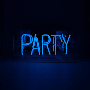 Blue ‘PARTY’ Acrylic Neon Box Light