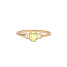 Chérie Goldplated Ring Oval Lime