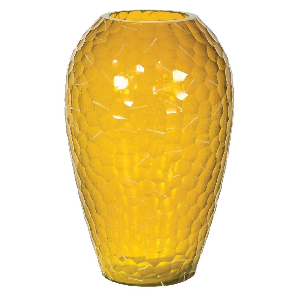 Hammered Yellow Vase