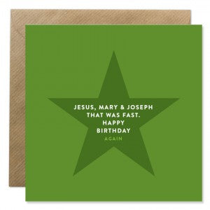 BB Birthday card - Jesus Mary & Joseph