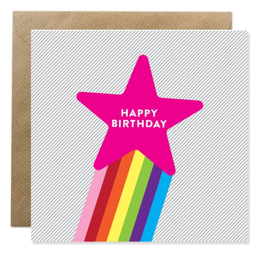 BB Birthday card - Rainbow Star