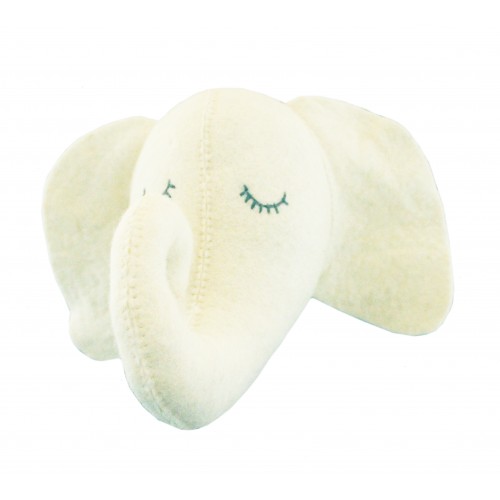 Cream Sleepy Elephant Head  (Mini)