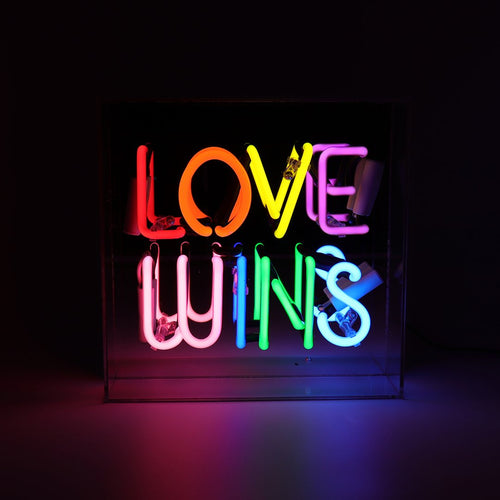 Love wins neon box light