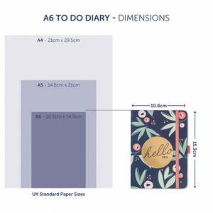 To Do Diary 2021 - A6 Floral