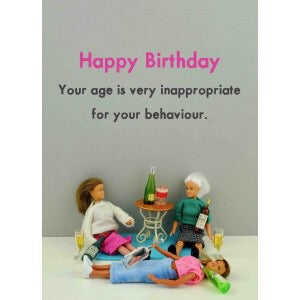 J&J Birthday Card - Age Inappropriate
