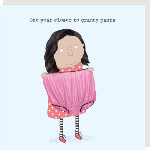 Rosie Birthday Card - Granny Pants