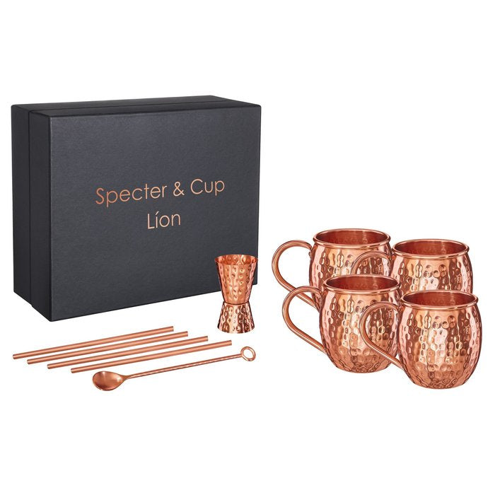 Moscow Mule copper mug Lion set – Wink and Elbow