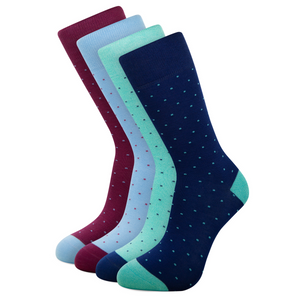 Blue/Purple Dots Bamboo Sock Gift Set