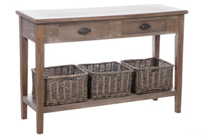 Console Table with Baskets