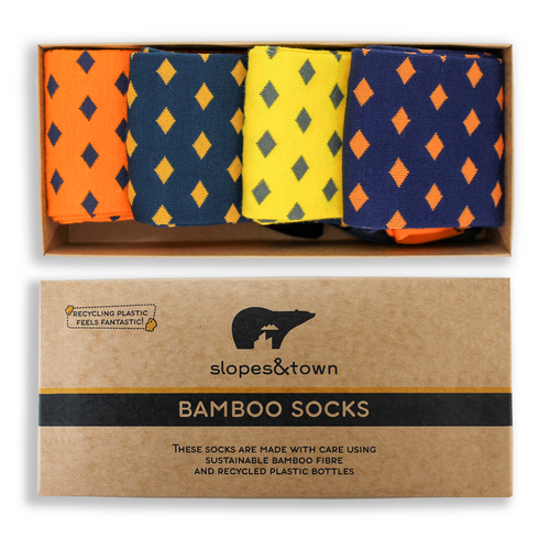 Diamond Bamboo Sock Gift Set