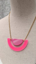 Pink Semi circle necklace