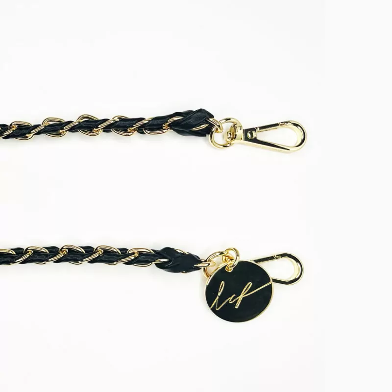 Jewellery Phone Chain in ultra-Black and Gold