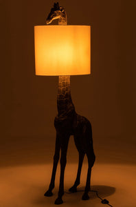 Dark Brown Giraffe Lamp
